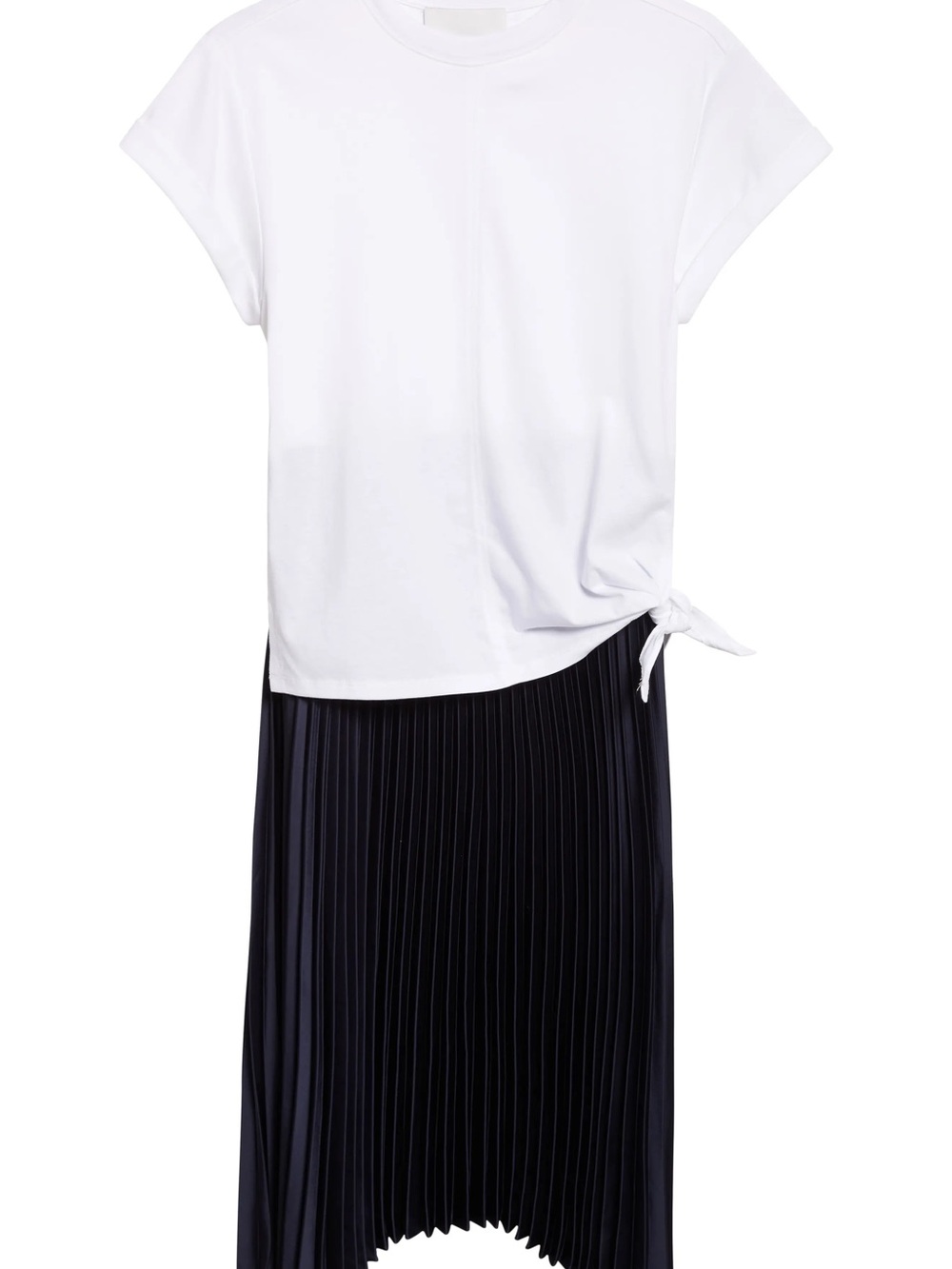 3.1 Phillip Lim Mix Media T Shirt Pleated Midi Dress - Picture 8 of 8